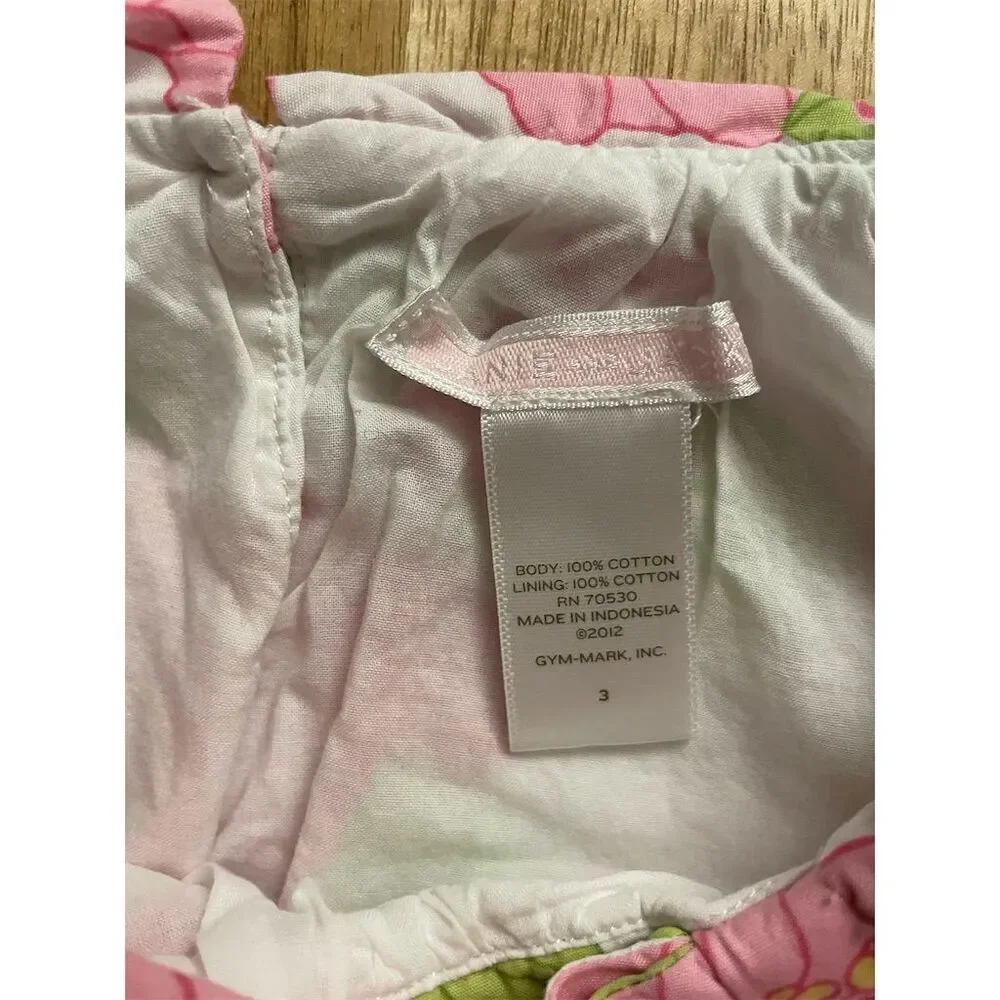 Janie and Jack Vintage Tag Girls Pink Floral Sleeveless Tank Top Size 3 Spring - Picture 3 of 4